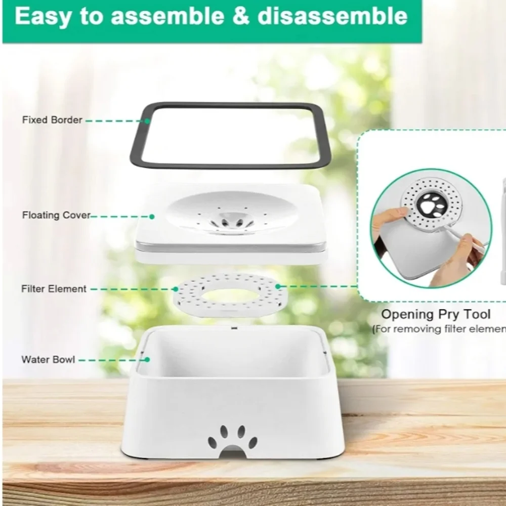 New! Large Capacity Dog Water Bowl No Spill Pet Water Dispenser Travel